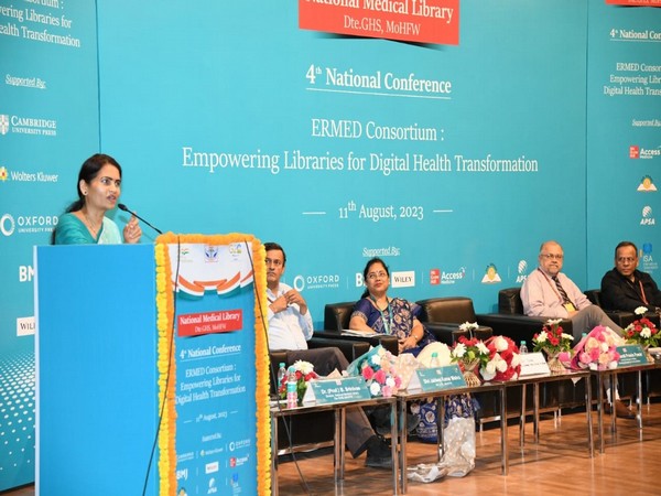 MoS Bharati Pravin Pawar inaugurates national conference on Electronic Resources in Medicine Consortium in Delhi. (Photo/PIB)