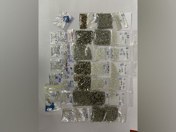 Mumbai customs seizes 1559.6 Carat diamonds worth Rs 1.49 cr (Photo/ANI)