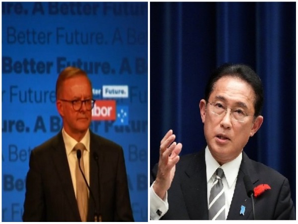 Japanese Prime Minister Fumio Kishida and his Australian counterpart Anthony Albanese (File Image)