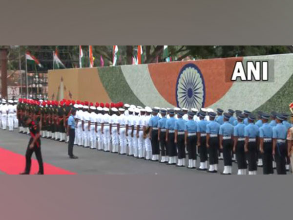 Full dress rehearsal of different armed forces underway at Red Fort. (Photo/ANI)