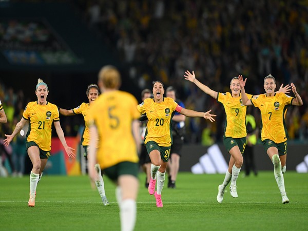 Australian team celebrating. (Photo- FIFA Women's WC Twitter)