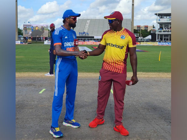 India captain Hardik Pandya and West Indies skipper Rovman Powell (Photo: BCCI/ Twitter)