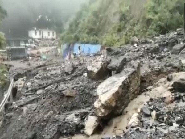 Heavy damage caused by late night heavy rainfall in Mayapur of Nagar Panchayat Pipalkoti of Chamoli(ANI/Photo)