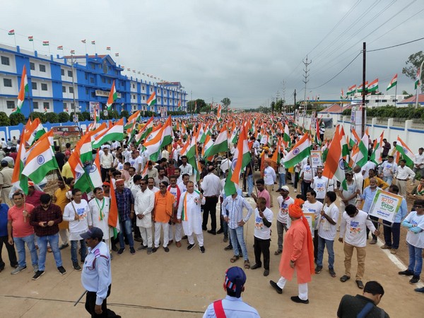 Tiranga Yatra being taken out in Bhopal (Photo/ANI)