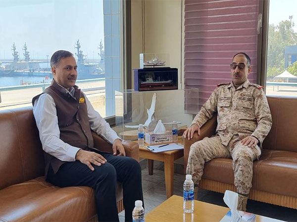 Indian Ambassador to Kuwait Adarsh Swaika and Kuwait's Naval Chief Brigadier General Hazza Al-Alati. (Image Source - India in Kuwait)