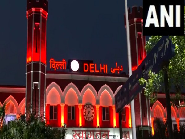 New Delhi Railway Station illuminated on Independence Day (Photo/ANI)