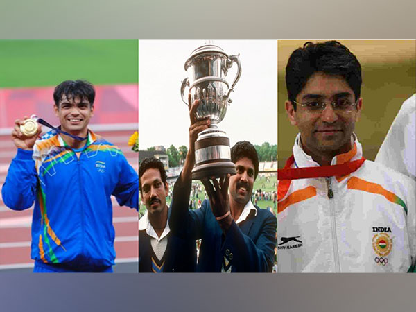 Neeraj Chopra, Kapil Dev and Abhinav Bindra (Photo: Twitter)