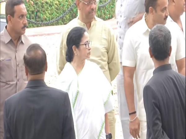 West Bengal Chief Minister Mamata Banerjee at the Raj Bhavan on Tuesday. (Photo/ANI)