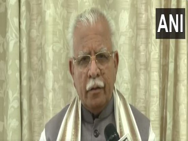Haryana Chief Minister Manohar Lal Khattar. (Photo/ANI)