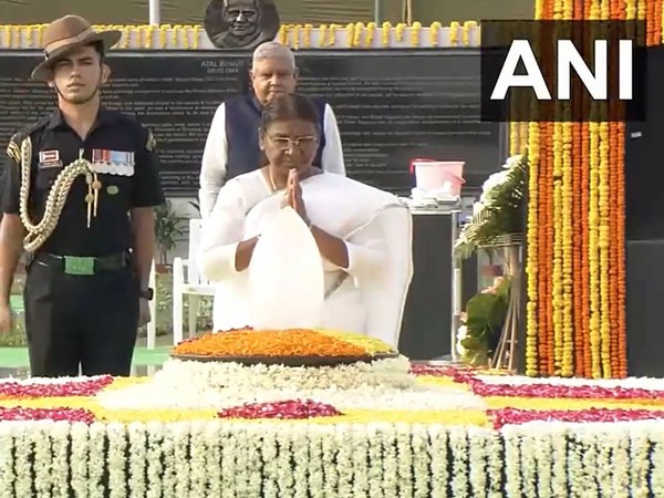 President Droupadi Murmu at Sadaiv Atal in Delhi (Photo/ANI)