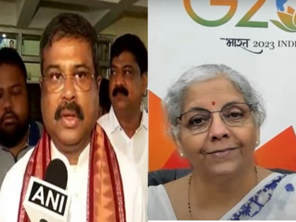 Union Minister for Education Dharmendra Pradhan and Union Minister for Finance Nirmala Sitharaman (Photo/ANI)