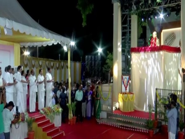 Tamil Nadu CM MK Stalin unveils TM Soundararajan statue (Photo/ANI)