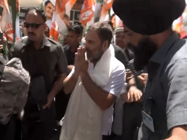 Congress leader Rahul Gandhi arrives in Leh (Photo/ANI)