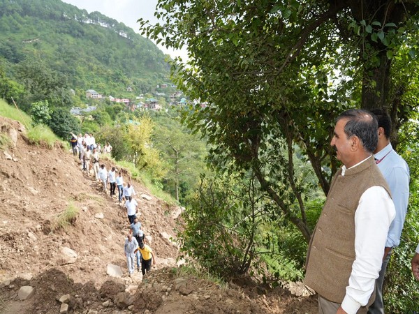 Himachal Pradesh CM Sukhvinder Singh Sukhu at Sarkhaghat assembly segment. (Photo/ANI)
