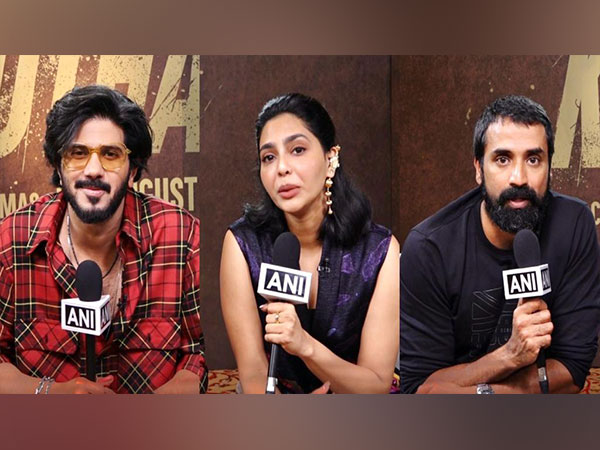 Aishwarya Lekshmi, Dulquer Salmaan and Shabeer Kallarakkal (Image source: ANI)