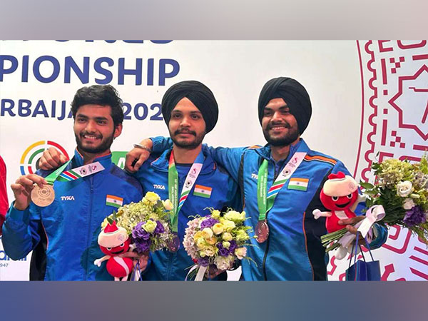 The Indian men's air pistol 10m team. (Photo- NRAI/Olympics.com)