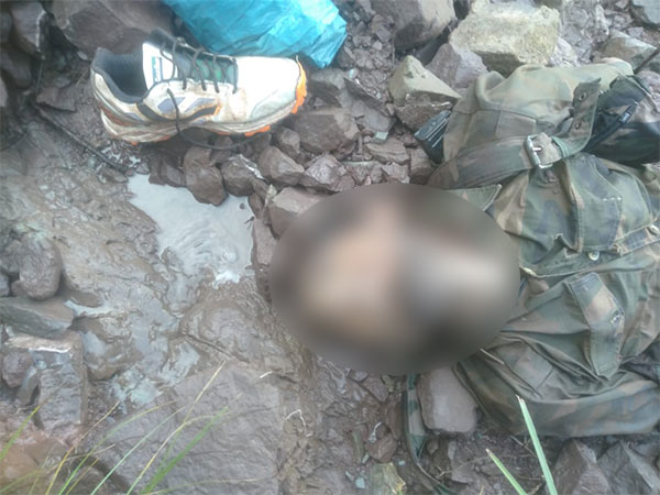 Body of the terrorist recovered by security forces (Photo/Jammu Police)