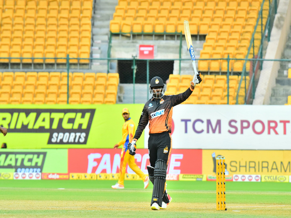 Hubli Tigers' Mohammed Taha in action against Mangaluru Dragons in KSCA T20 (Image: KSCA)