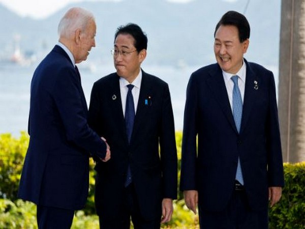 US President Joe Biden with Japan PM Fumio Kishida and South Korean leader Yoon Suk-yeol (File Photo/Reuters)