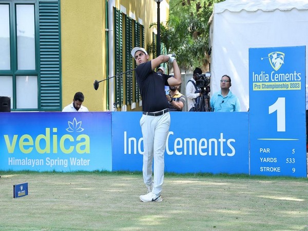 Golfer Sunhit Bishnoi in action during India Cements Pro Championship (Image: PGTI)