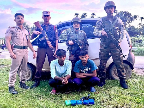 Assam Rifles apprehend two individuals along with heroin (Photo/ANI) 