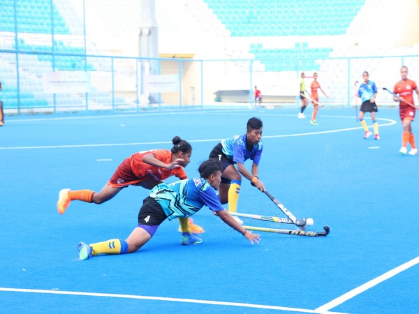 Girls in action during 3rd Khelo India Junior Women’s Hockey League (Image: HI)