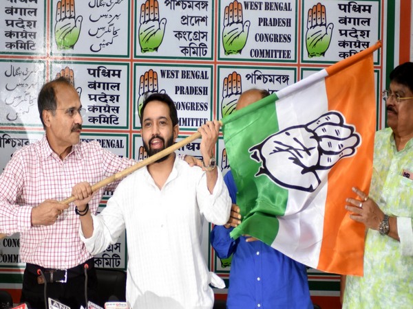 Yasser Haider after joining Congress (Photo/ANI)