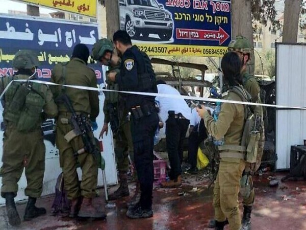 Site of terror shooting in Israel's Huwara. (Photo Credit - Twitter/@edrormba)