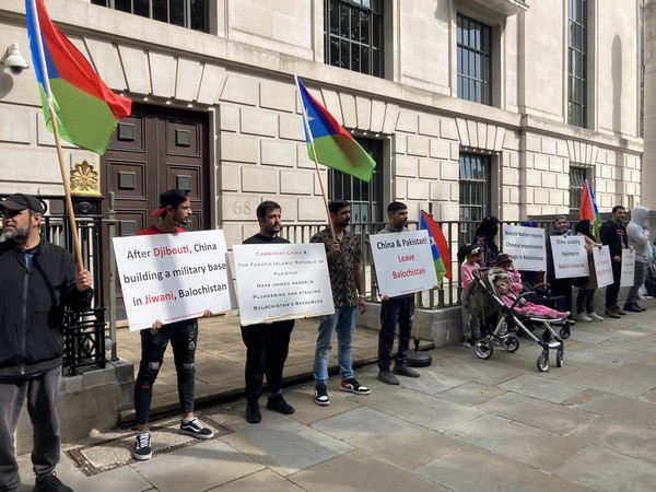 Free Balochistan Movement holds protest outside Chinese Embassy in Berlin (Image Credit: X/@FreeBaluchMovt)