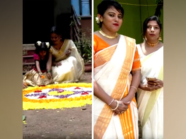 Floral carpet making, locals singing song on Atham (Image source/ANI)
