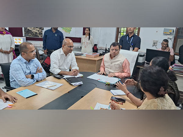 Uttarakhand Chief Minister chairing the review meeting (Photo/ANI)