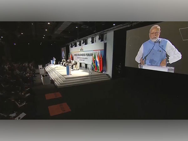 Prime Minister Narendra Modi at BRICS Business Forum in South Africa. (Photo: ANI)