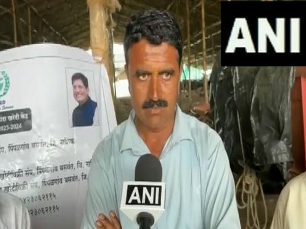 Sunil Haribabu More, one of the farmers in Pimpalgaon (Photo/ANI)