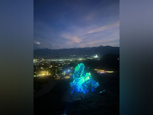 A mesmerising light art on a mountain (Photo Courtesy - Philipp Frank)