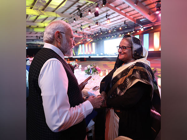 Prime Minister Narendra Modi with his Bangladeshi counterpart Sheikh Hasina (Photo/ANI)