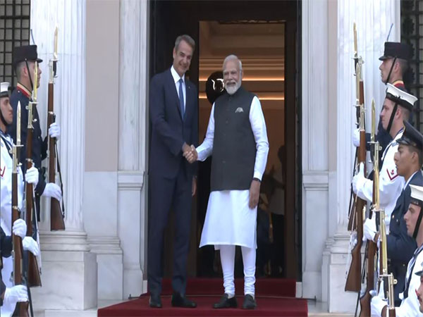 PM Modi with Greek counterpart Kyriakos Mitsotakis (Photo/ANI)