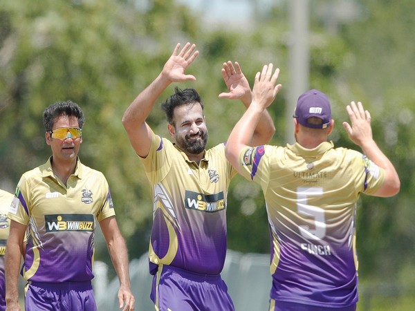 Irfan Pathan celebrates after helping California Knights register win over Atlanta Riders in US Masters T10 League (Image: US T10 Masters)