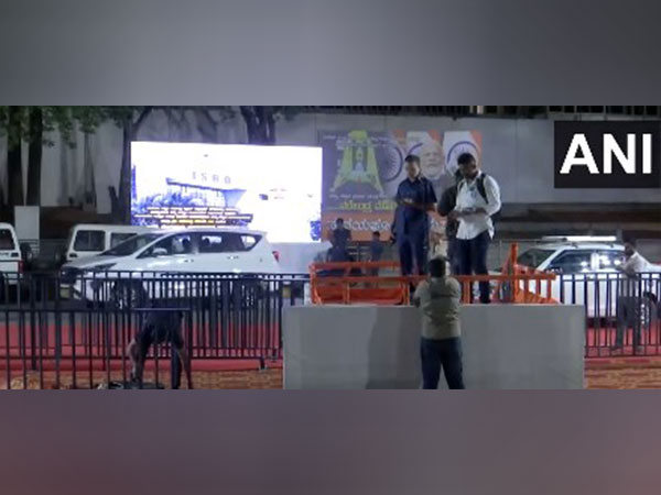 Preparation underway at HAL airport in Bengaluru to welcome Prime Minister Narendra Modi (Photo/ANI)