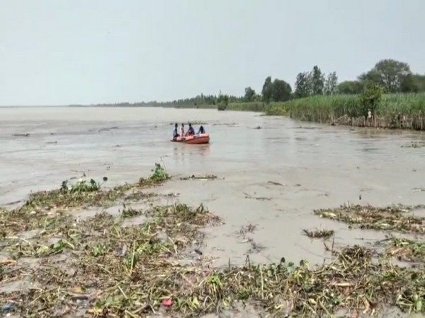 Search operation being conducted by rescue team in Tigri Ganga, Amroha (Photo/ANI)
