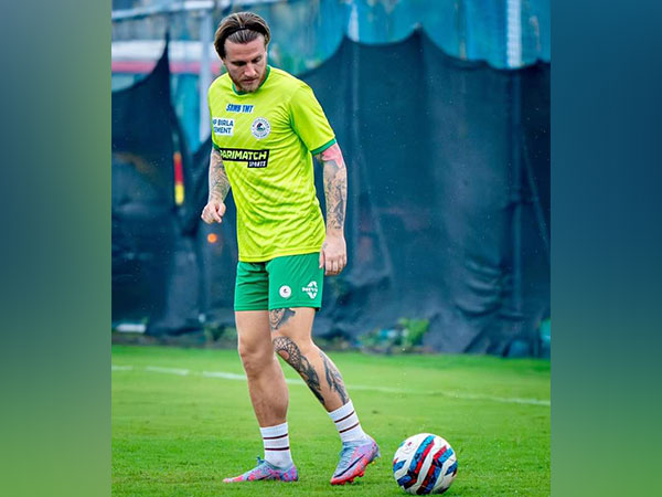 Mohun Bagan Super Giant player Jason Cummings in practice ahead of Durand Cup quarter-final match (Image: AIFF)