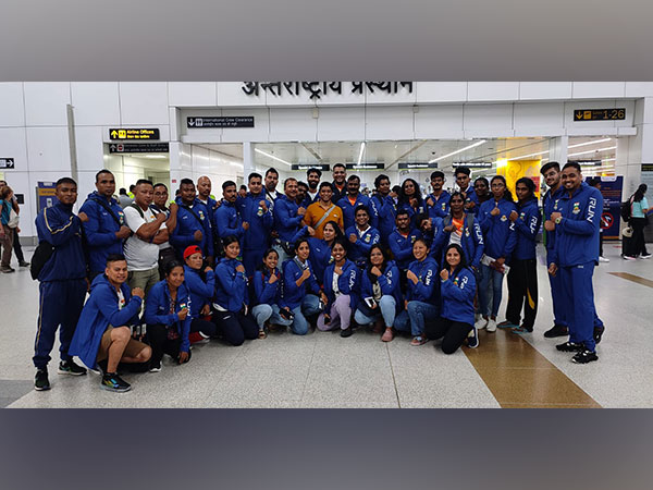 India's armwrestling contingent before departing for World Championships (Image: PAFI)