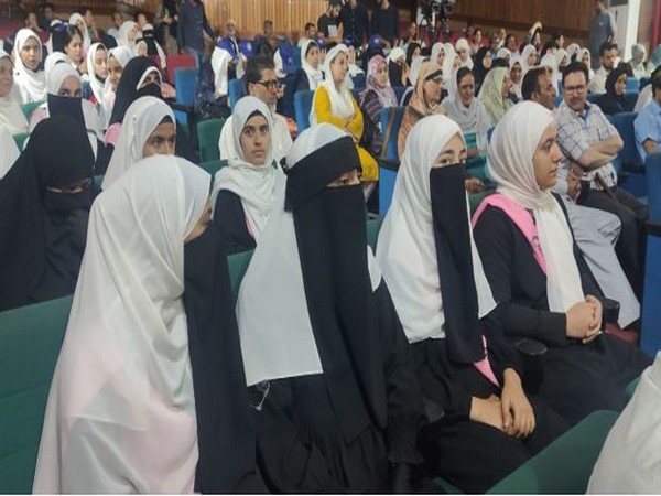 School students at an event in Srinagar in Kashmir (PhotoANI)