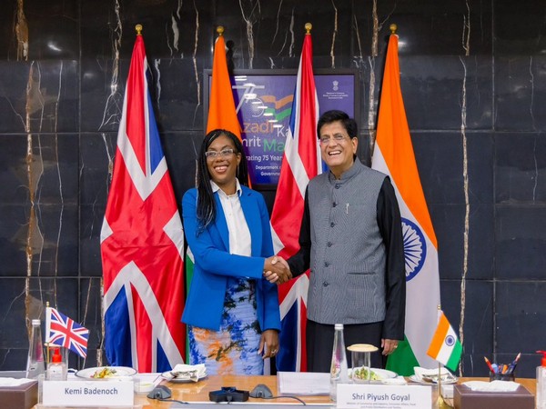 Minister Piyush Goyal and the UK’s SoS Trade Kemi Badenoch had a stock taking meeting in Delhi. (Photo/X)