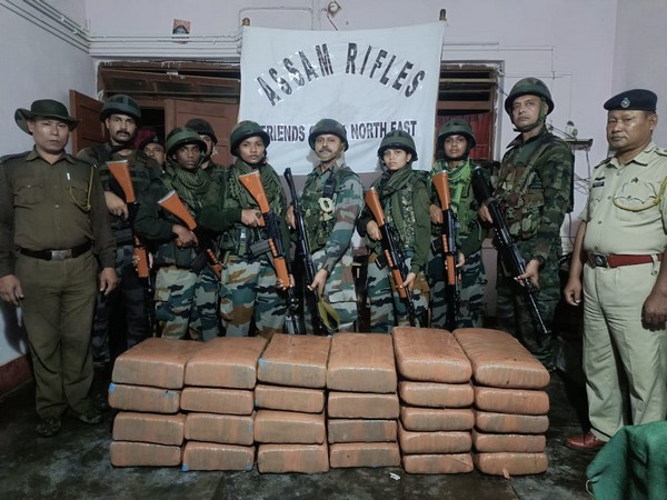 Assam Rifles seize 265 kg marijuana worth Rs 13.25 lakh in Agartala (Image/ANI)