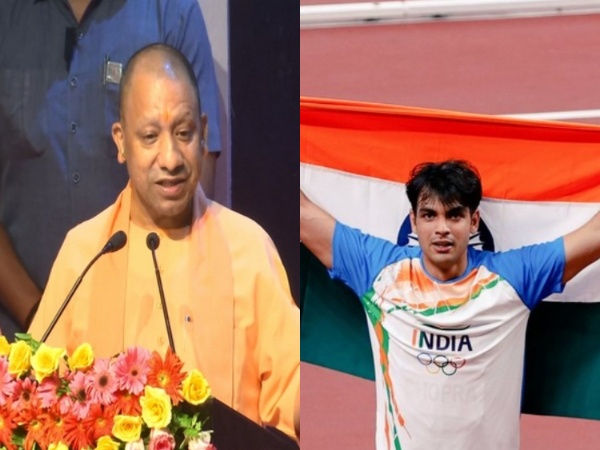 UP Chief Minister Yogi Adityanath and Neeraj Chopra (File Photo/ANI)