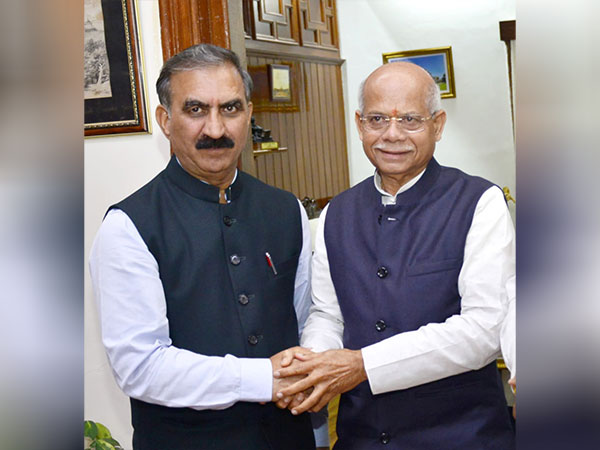 Himachal Pradesh Chief Minister Sukhwinder Singh Sukhu and Governor Shiv Pratap Shukla (Photo/ANI)