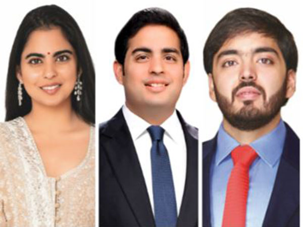 Isha Ambani, Akash Ambani, Anant Ambani (Photo: Reliance)