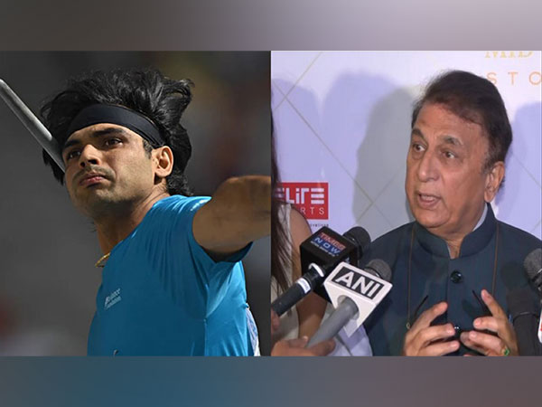 Neeraj Chopra and Sunil Gavaskar (Photo: World Athletics/ ANI- Twitter))