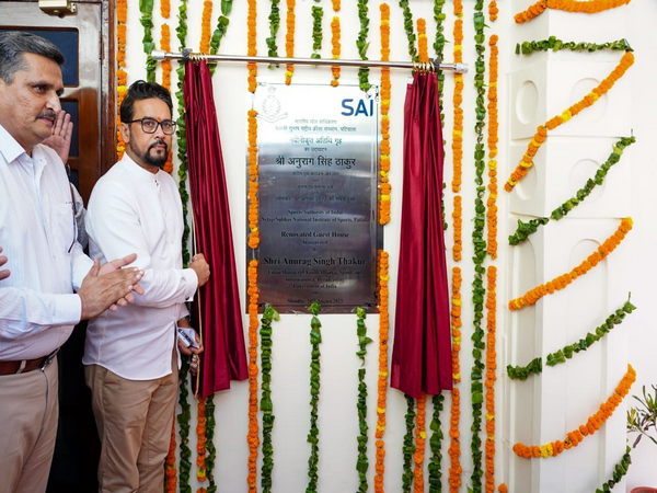 Sports Minister Anurag Thakur inaugurating infrastructure projects worth Rs 13 crore in NIS Patiala (Image: SAI media)