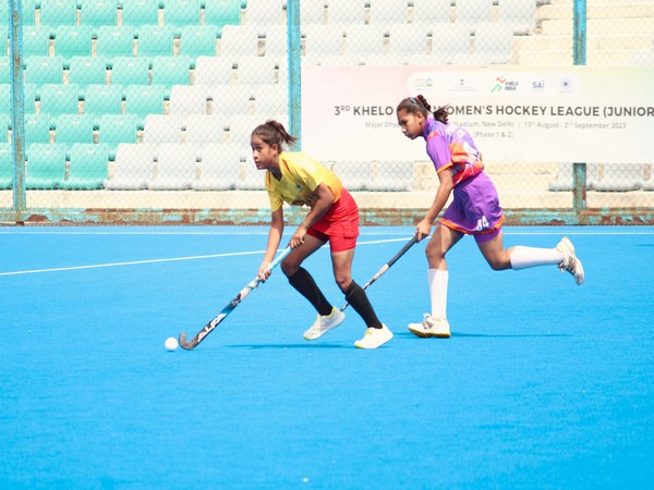 Players in action during Khelo India Junior Women’s Hockey League (Image: HI)